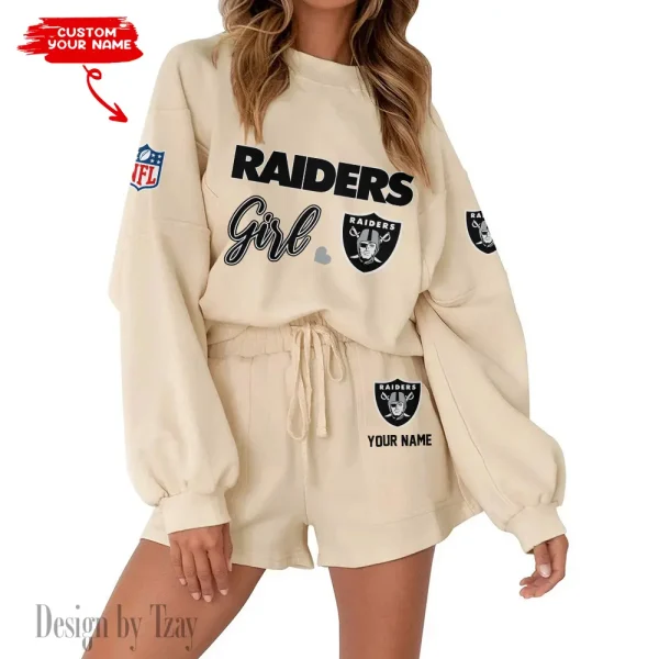 Las Vegas Raiders Limited Edition Women Sweatshirt and Shorts New 2025 AMCWSWS00069 - Image 3