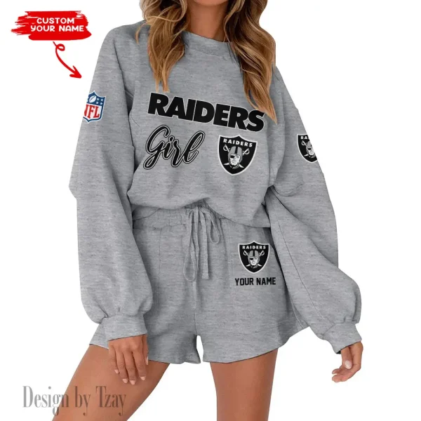 Las Vegas Raiders Limited Edition Women Sweatshirt and Shorts New 2025 AMCWSWS00069 - Image 5