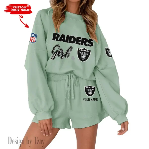 Las Vegas Raiders Limited Edition Women Sweatshirt and Shorts New 2025 AMCWSWS00069 - Image 6
