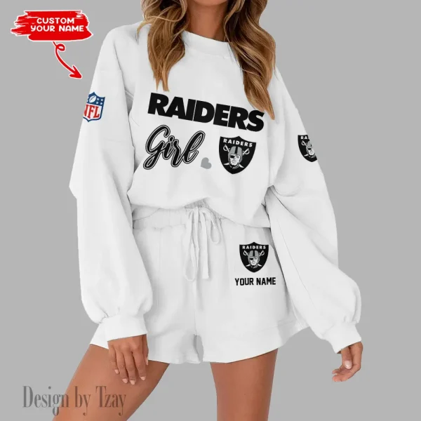 Las Vegas Raiders Limited Edition Women Sweatshirt and Shorts New 2025 AMCWSWS00069 - Image 7