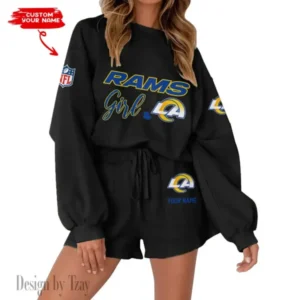 Los Angeles Rams Limited Edition Women Sweatshirt and Shorts New 2025 AMCWSWS00048