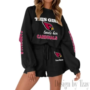 Arizona Cardinals Limited Edition Women Sweatshirt and Shorts New 2025 AMCWSWS00071