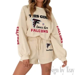 Atlanta Falcons Limited Edition Women Sweatshirt and Shorts New 2025 AMCWSWS00036