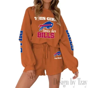 Buffalo Bills Limited Edition Women Sweatshirt and Shorts New 2025 AMCWSWS00008