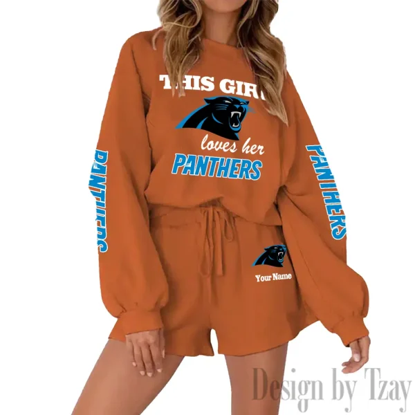 Carolina Panthers Limited Edition Women Sweatshirt and Shorts New 2025 AMCWSWS00072 - Image 2