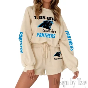 Carolina Panthers Limited Edition Women Sweatshirt and Shorts New 2025 AMCWSWS00072
