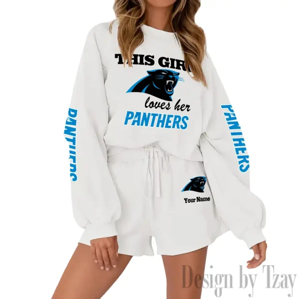 Carolina Panthers Limited Edition Women Sweatshirt and Shorts New 2025 AMCWSWS00072 - Image 3