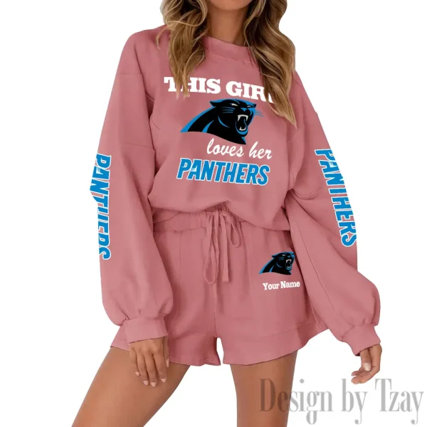 Carolina Panthers Limited Edition Women Sweatshirt and Shorts New 2025 AMCWSWS00072 - Image 4