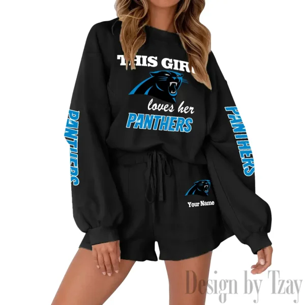 Carolina Panthers Limited Edition Women Sweatshirt and Shorts New 2025 AMCWSWS00072 - Image 8