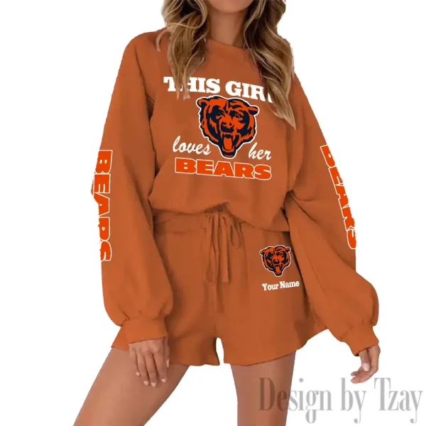 Chicago Bears Limited Edition Women Sweatshirt and Shorts New 2025 AMCWSWS00009 - Image 2