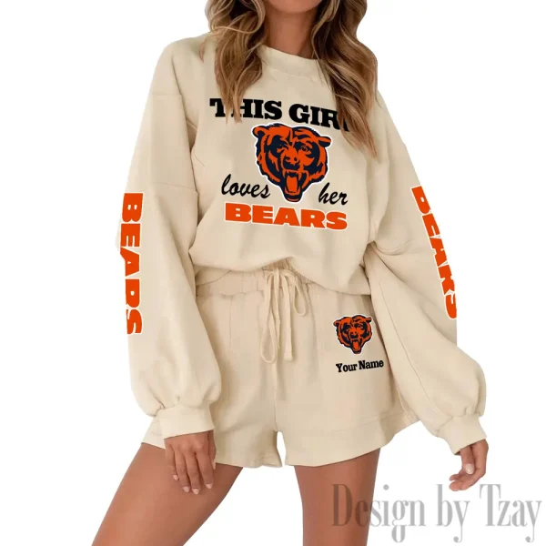 Chicago Bears Limited Edition Women Sweatshirt and Shorts New 2025 AMCWSWS00009 - Image 3