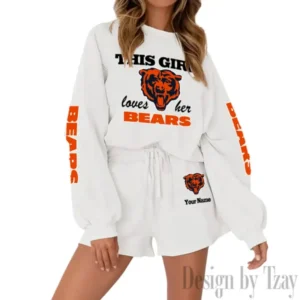 Chicago Bears Limited Edition Women Sweatshirt and Shorts New 2025 AMCWSWS00009
