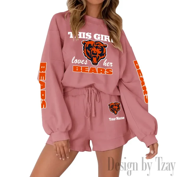 Chicago Bears Limited Edition Women Sweatshirt and Shorts New 2025 AMCWSWS00009 - Image 4