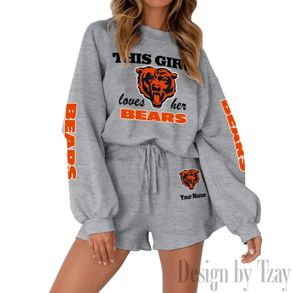 Chicago Bears Limited Edition Women Sweatshirt and Shorts New 2025 AMCWSWS00009 - Image 6