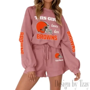 Cleveland Browns Limited Edition Women Sweatshirt and Shorts New 2025 AMCWSWS00050