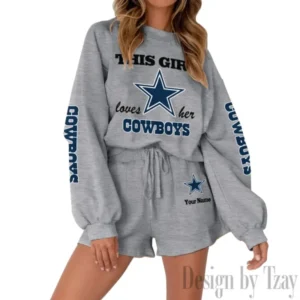 Dallas Cowboys Limited Edition Women Sweatshirt and Shorts New 2025 AMCWSWS00025