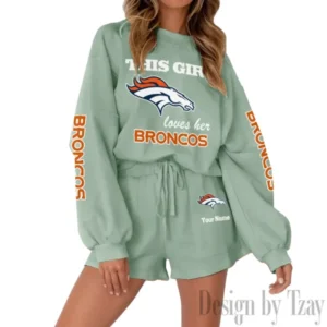 Denver Broncos Limited Edition Women Sweatshirt and Shorts New 2025 AMCWSWS00026