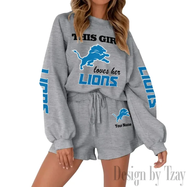 Detroit Lions Limited Edition Women Sweatshirt and Shorts New 2025 AMCWSWS00010 - Image 6