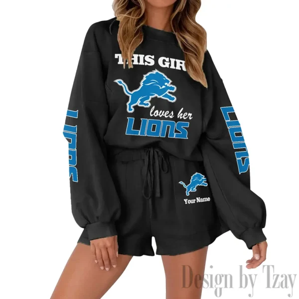 Detroit Lions Limited Edition Women Sweatshirt and Shorts New 2025 AMCWSWS00010 - Image 8