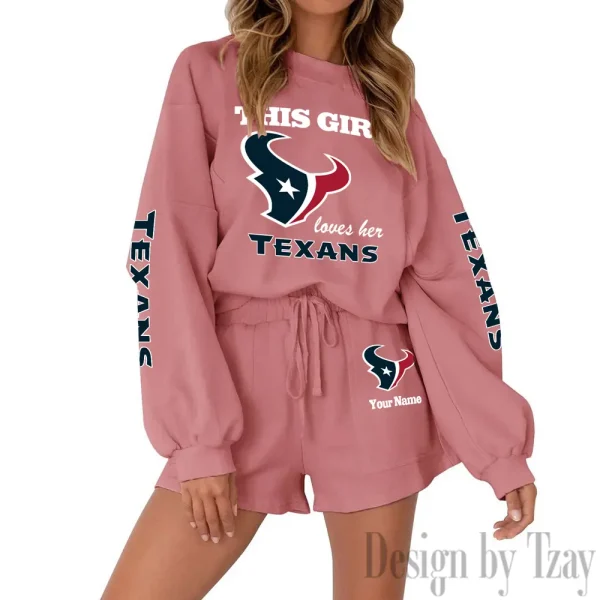 Houston Texans Limited Edition Women Sweatshirt and Shorts New 2025 AMCWSWS00027 - Image 5