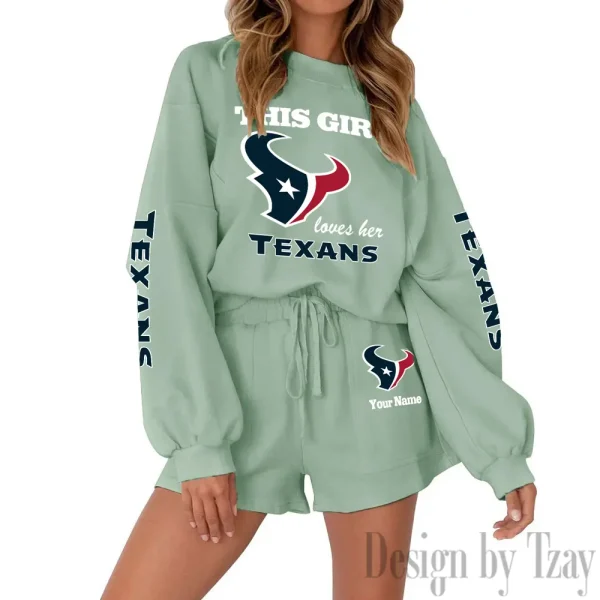 Houston Texans Limited Edition Women Sweatshirt and Shorts New 2025 AMCWSWS00027 - Image 6