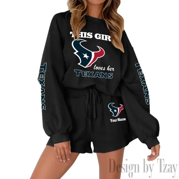 Houston Texans Limited Edition Women Sweatshirt and Shorts New 2025 AMCWSWS00027 - Image 8