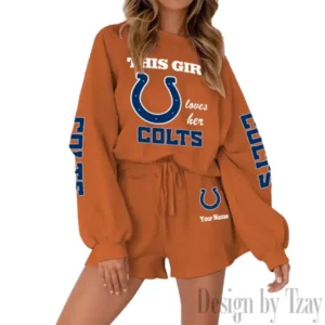 Indianapolis Colts Limited Edition Women Sweatshirt and Shorts New 2025 AMCWSWS00089