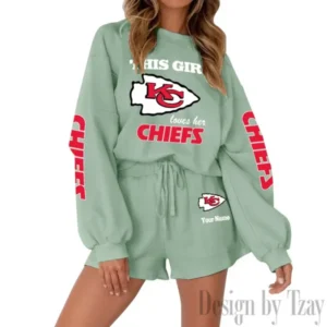 Kansas City Chiefs Limited Edition Women Sweatshirt and Shorts New 2025 AMCWSWS00090