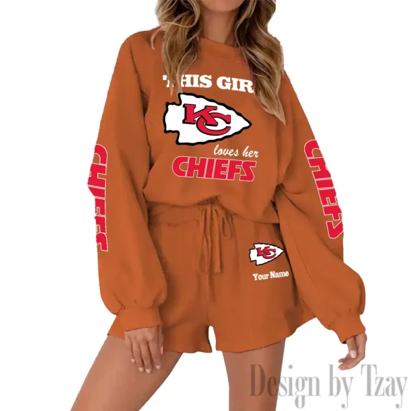 Kansas City Chiefs Limited Edition Women Sweatshirt and Shorts New 2025 AMCWSWS00090 - Image 3