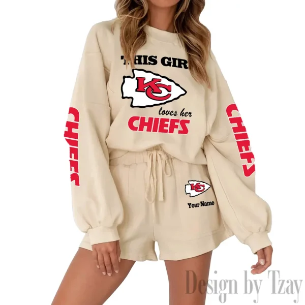 Kansas City Chiefs Limited Edition Women Sweatshirt and Shorts New 2025 AMCWSWS00090 - Image 4