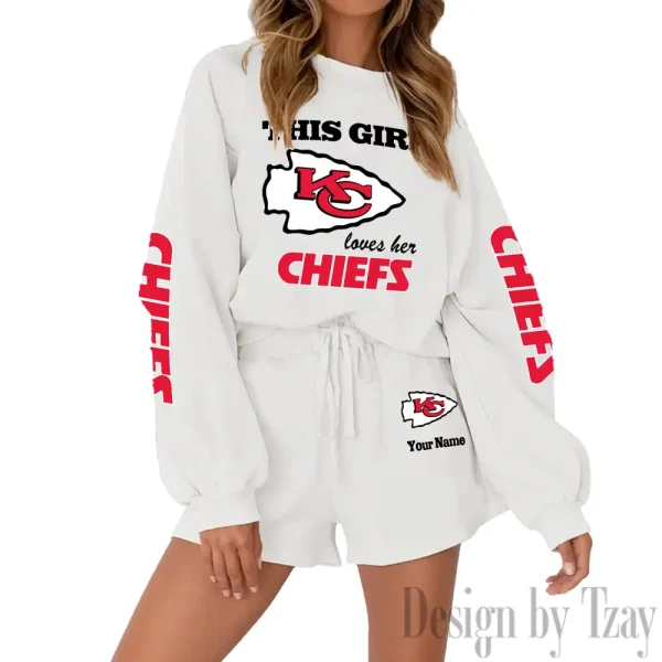 Kansas City Chiefs Limited Edition Women Sweatshirt and Shorts New 2025 AMCWSWS00090 - Image 5