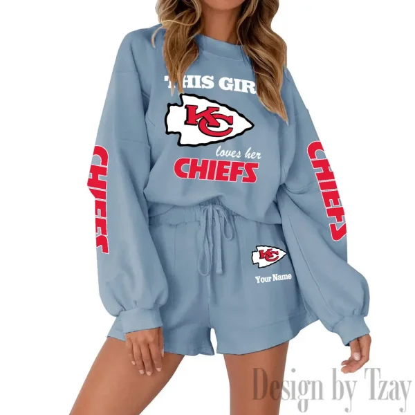 Kansas City Chiefs Limited Edition Women Sweatshirt and Shorts New 2025 AMCWSWS00090 - Image 7