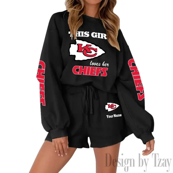 Kansas City Chiefs Limited Edition Women Sweatshirt and Shorts New 2025 AMCWSWS00090 - Image 8