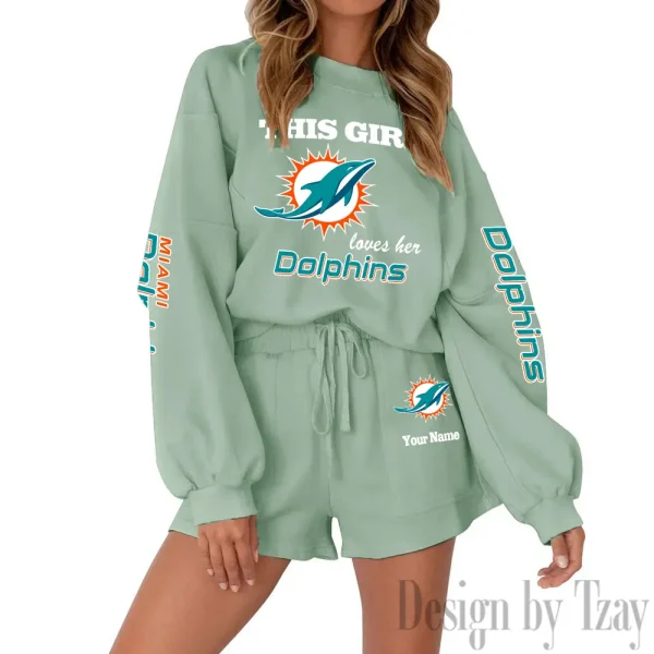 Miami Dolphins Limited Edition Women Sweatshirt and Shorts New 2025 AMCWSWS00028 - Image 5