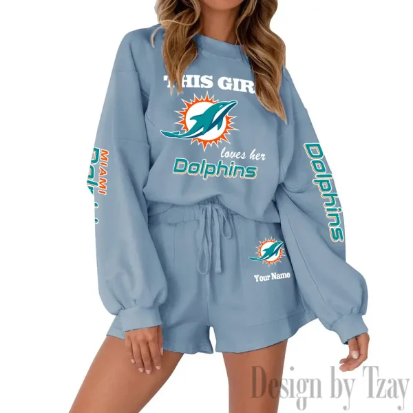 Miami Dolphins Limited Edition Women Sweatshirt and Shorts New 2025 AMCWSWS00028 - Image 6
