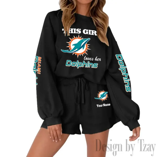 Miami Dolphins Limited Edition Women Sweatshirt and Shorts New 2025 AMCWSWS00028 - Image 7