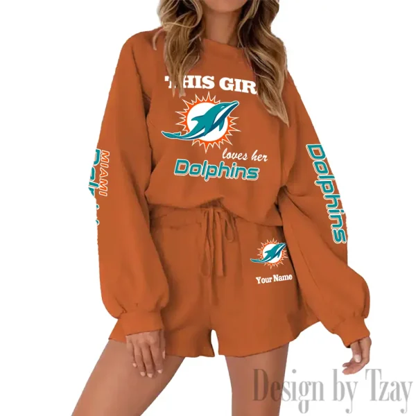 Miami Dolphins Limited Edition Women Sweatshirt and Shorts New 2025 AMCWSWS00028 - Image 8