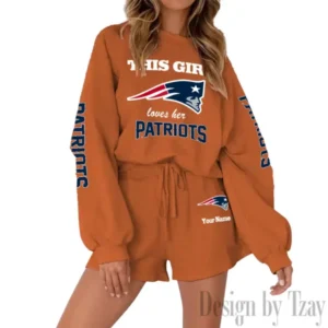 New England Patriots Limited Edition Women Sweatshirt and Shorts New 2025 AMCWSWS00117