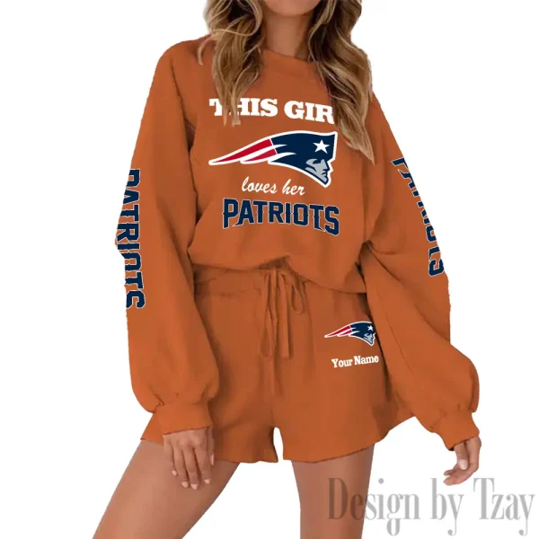 New England Patriots Limited Edition Women Sweatshirt and Shorts New 2025 AMCWSWS00117