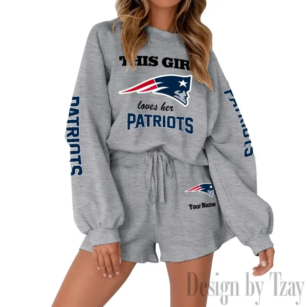 New England Patriots Limited Edition Women Sweatshirt and Shorts New 2025 AMCWSWS00117 - Image 6