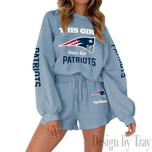 New England Patriots Limited Edition Women Sweatshirt and Shorts New 2025 AMCWSWS00117 - Image 7