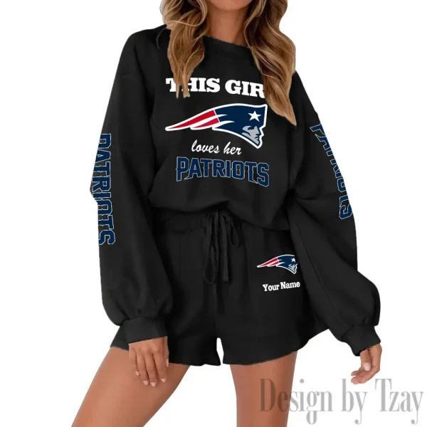 New England Patriots Limited Edition Women Sweatshirt and Shorts New 2025 AMCWSWS00117 - Image 8