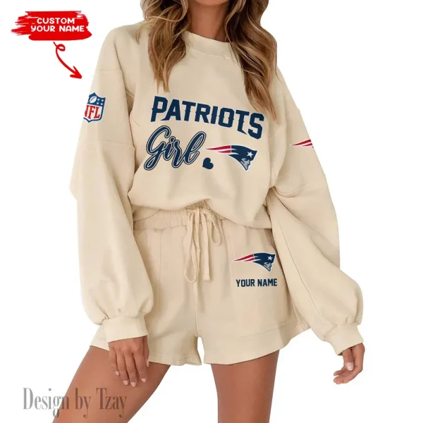 New England Patriots Limited Edition Women Sweatshirt and Shorts New 2025 AMCWSWS00118