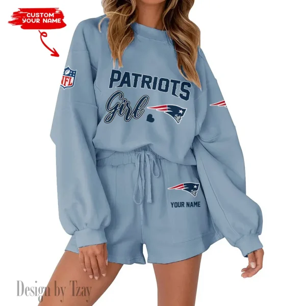 New England Patriots Limited Edition Women Sweatshirt and Shorts New 2025 AMCWSWS00118 - Image 6