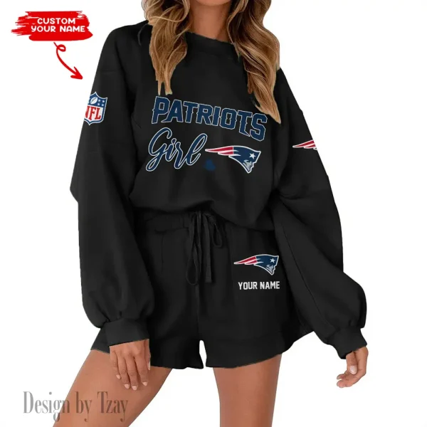 New England Patriots Limited Edition Women Sweatshirt and Shorts New 2025 AMCWSWS00118 - Image 7