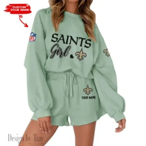 New Orleans Saints Limited Edition Women Sweatshirt and Shorts New 2025 AMCWSWS00091