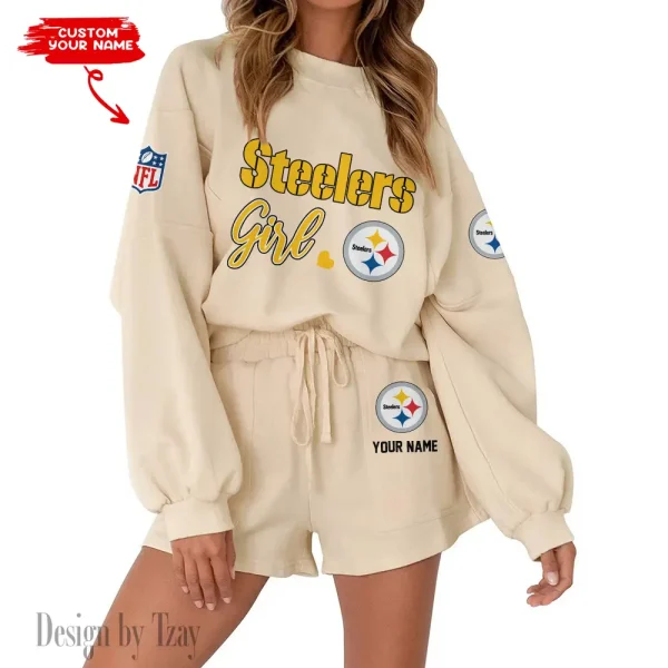 Pittsburgh Steelers Limited Edition Women Sweatshirt and Shorts New 2025 AMCWSWS00101 - Image 5