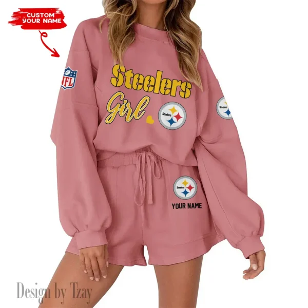 Pittsburgh Steelers Limited Edition Women Sweatshirt and Shorts New 2025 AMCWSWS00101 - Image 6