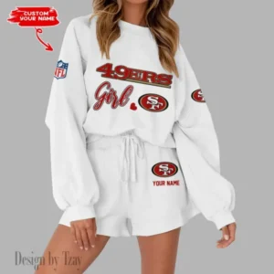 San Francisco 49ers Limited Edition Women Sweatshirt and Shorts New 2025 AMCWSWS00102