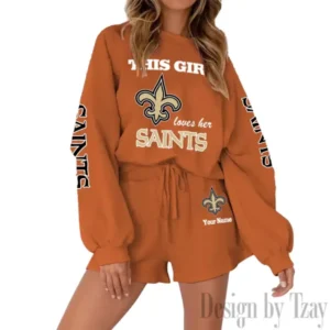 New Orleans Saints Limited Edition Women Sweatshirt and Shorts New 2025 AMCWSWS00092